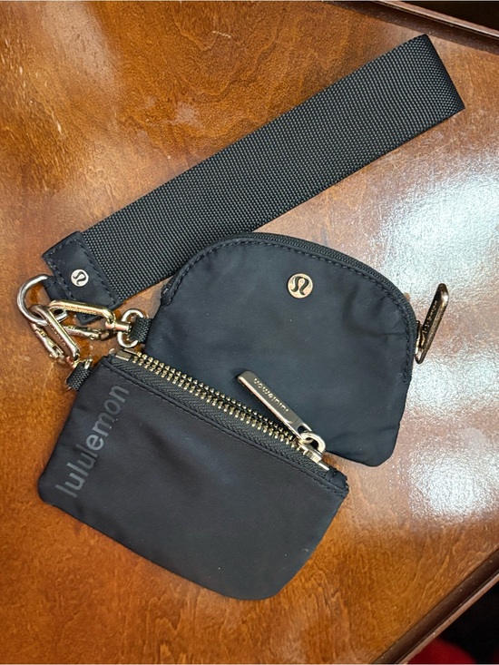 lululemon athletica Handbags - lululemon athletica Black Zip Pouch Duo with Gold Hardware
